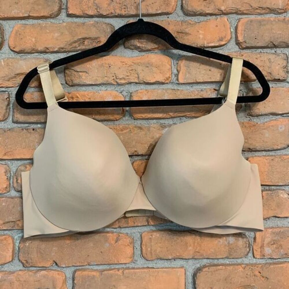 M.vie Womens Nude Seamless Full Coverage Underwire T-Shirt Bra 44D Style 2165